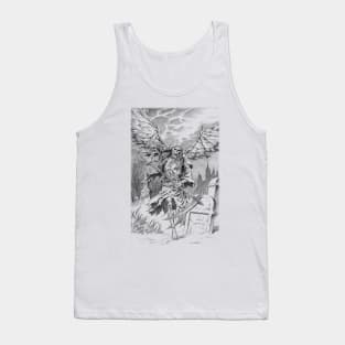 Grim Reaper Lineart Tank Top